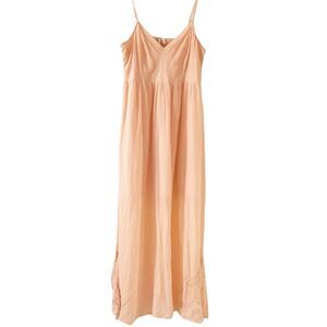Spaghetti Strap Peach Maxi Dress